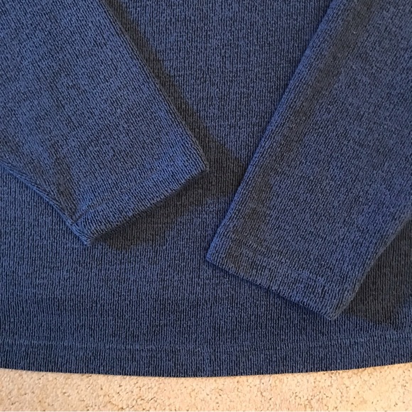 Orvis Quarter Zip Pullover Knit Sweater Mens Size XL Blue Sleeve Pocket - Picture 10 of 11